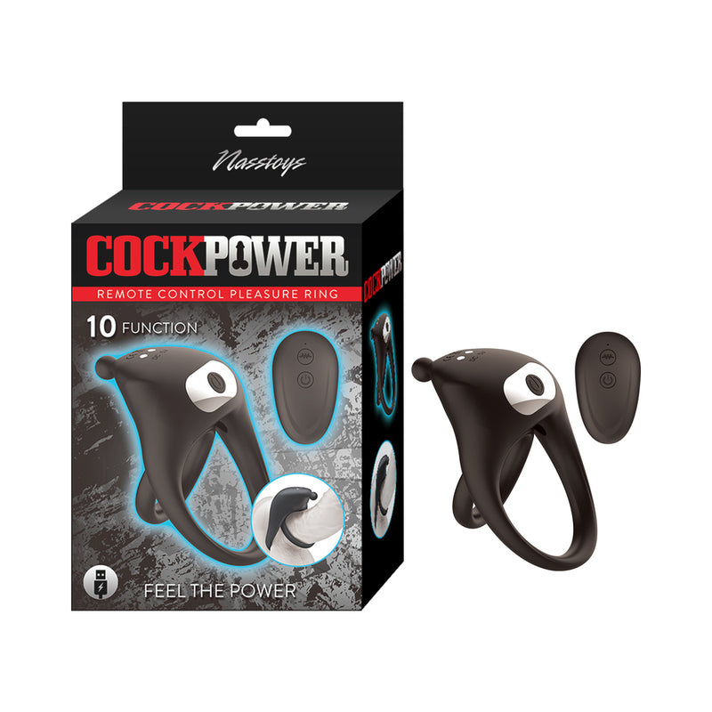 Cockpower Remote Control Pleasure Ring Black